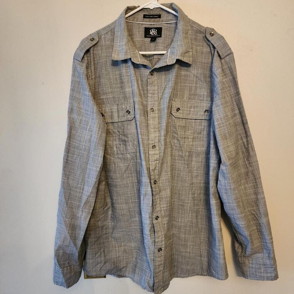 Rock-and-republic Men's Grey Shirt xl